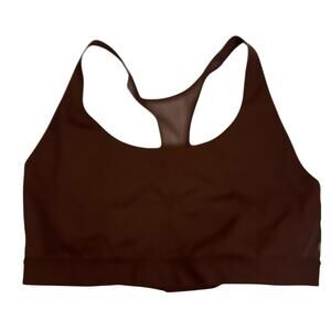 Victoria’s Secret L Large Sports Bra Unlined Wireless Pullover Brown Full Cover